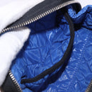 CHANEL Pouch Nylon White Silver CC Auth bs36450A-11