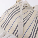 BURBERRY Hand Bag Canvas White Silver Auth bs36451-17