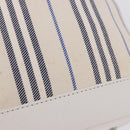 BURBERRY Hand Bag Canvas White Silver Auth bs36451-3