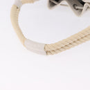 BURBERRY Hand Bag Canvas White Silver Auth bs36451-8