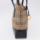 Burberrys Nova Check Tote Bag Canvas Beige Gold Auth bs36452-4