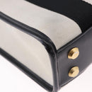 BALENCIAGA Hardware Hand Bag Canvas 2way White Gold 693662 Auth bs36453-17