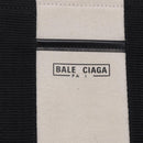BALENCIAGA Hardware Hand Bag Canvas 2way White Gold 693662 Auth bs36453-19