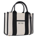 BALENCIAGA Hardware Hand Bag Canvas 2way White Gold 693662 Auth bs36453-1