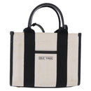 BALENCIAGA Hardware Hand Bag Canvas 2way White Gold 693662 Auth bs36453-13