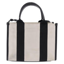 BALENCIAGA Hardware Hand Bag Canvas 2way White Gold 693662 Auth bs36453-2