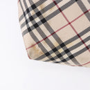 BURBERRY Nova Check Hand Bag Denim Black Silver Auth bs36454-6