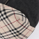BURBERRY Nova Check Hand Bag Denim Black Silver Auth bs36454-15