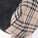 BURBERRY Nova Check Hand Bag Denim Black Silver Auth bs36454-16
