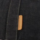 BURBERRY Nova Check Hand Bag Denim Black Silver Auth bs36454-17