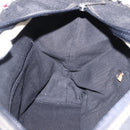 BURBERRY Nova Check Hand Bag Denim Black Silver Auth bs36454-19
