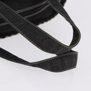 BURBERRY Nova Check Hand Bag Denim Black Silver Auth bs36454-8