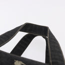 BURBERRY Nova Check Hand Bag Denim Black Silver Auth bs36454-9