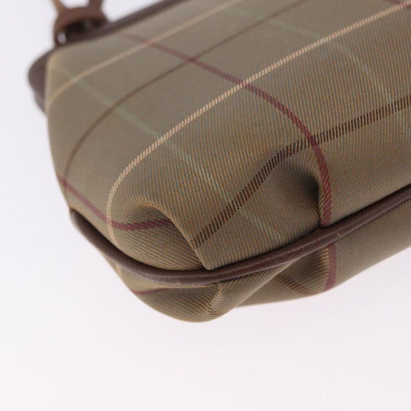 Burberrys Nova Check Shoulder Bag Canvas Beige Gold Auth bs36455