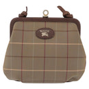 Burberrys Nova Check Shoulder Bag Canvas Beige Gold Auth bs36455-13