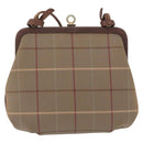 Burberrys Nova Check Shoulder Bag Canvas Beige Gold Auth bs36455-2