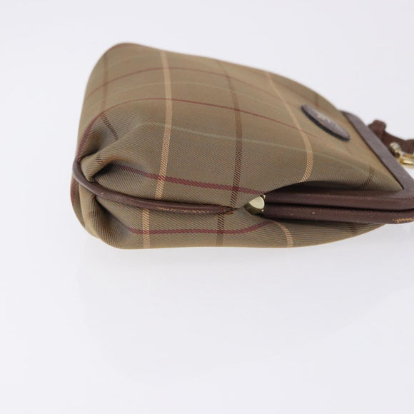 Burberrys Nova Check Shoulder Bag Canvas Beige Gold Auth bs36455