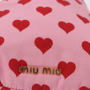 Miu Miu Purse Pouch Nylon Pink Gold Auth bs36456-9