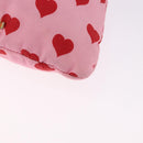 Miu Miu Purse Pouch Nylon Pink Gold Auth bs36456-15