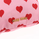 Miu Miu Purse Pouch Nylon Pink Gold Auth bs36456-18