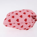 Miu Miu Purse Pouch Nylon Pink Gold Auth bs36456-3