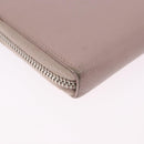 SAINT LAURENT Long Wallet Leather Beige Silver Auth bs36457-10
