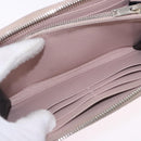 SAINT LAURENT Long Wallet Leather Beige Silver Auth bs36457-16