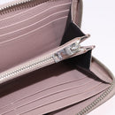 SAINT LAURENT Long Wallet Leather Beige Silver Auth bs36457-18