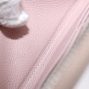 SAINT LAURENT Long Wallet Leather Beige Silver Auth bs36457-20