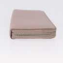SAINT LAURENT Long Wallet Leather Beige Silver Auth bs36457-4