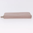 SAINT LAURENT Long Wallet Leather Beige Silver Auth bs36457-7