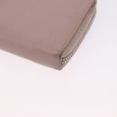 SAINT LAURENT Long Wallet Leather Beige Silver Auth bs36457-9