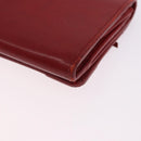 BALENCIAGA The Money Long Wallet Leather Red Gold 233599 Auth bs36458A-11