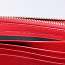 BALENCIAGA The Money Long Wallet Leather Red Gold 233599 Auth bs36458A-21