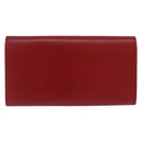 BALENCIAGA The Money Long Wallet Leather Red Gold 233599 Auth bs36458A-3