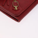 BALENCIAGA The Money Long Wallet Leather Red Gold 233599 Auth bs36458A-8