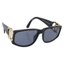 CHANEL Sunglasses Plastic Black Gold Tone CC Auth bs36459-1