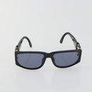 CHANEL Sunglasses Plastic Black Gold Tone CC Auth bs36459-2