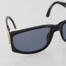 CHANEL Sunglasses Plastic Black Gold Tone CC Auth bs36459-6