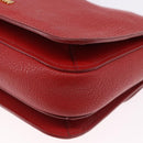 Miu Miu Shoulder Bag Leather Red Gold Auth bs36460-16