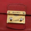 Miu Miu Shoulder Bag Leather Red Gold Auth bs36460-18