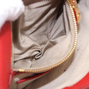 Miu Miu Shoulder Bag Leather Red Gold Auth bs36460-25