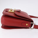Miu Miu Shoulder Bag Leather Red Gold Auth bs36460-3