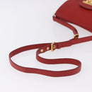 Miu Miu Shoulder Bag Leather Red Gold Auth bs36460-6