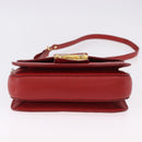 Miu Miu Shoulder Bag Leather Red Gold Auth bs36460-5