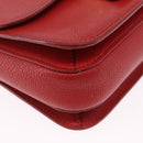 Miu Miu Shoulder Bag Leather Red Gold Auth bs36460-8