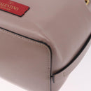 VALENTINO Shoulder Bag Leather 2way Pink Gold Auth bs36461-19