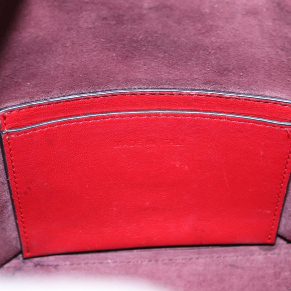 VALENTINO Shoulder Bag Leather 2way Pink Gold Auth bs36461