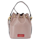 VALENTINO Shoulder Bag Leather 2way Pink Gold Auth bs36461-2