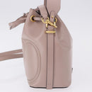 VALENTINO Shoulder Bag Leather 2way Pink Gold Auth bs36461-3